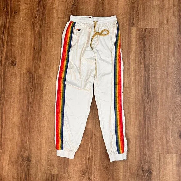 NWOT Aviator Nation 5 Stripe Dresden White Tracksuit Set Sz M